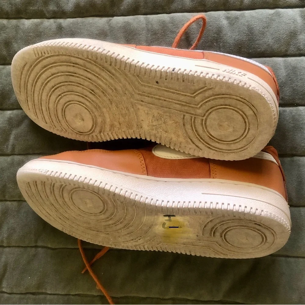 Nike Kids Orange Sneakers with White Swoosh